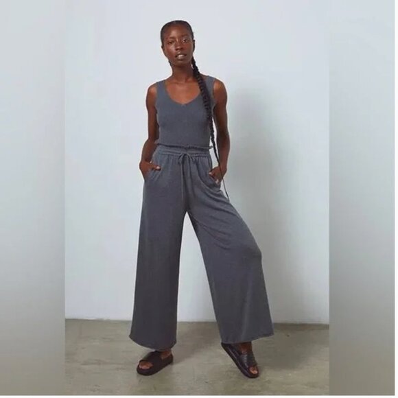 LUNYA Cozy Cotton Silk Relaxed Pants in Restful Grey Heather NWOT SMALL - Picture 2 of 11